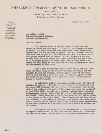 Lot #1041 Albert Einstein Typed Letter Signed