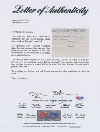Lot #1041 Albert Einstein Typed Letter Signed - Image 4