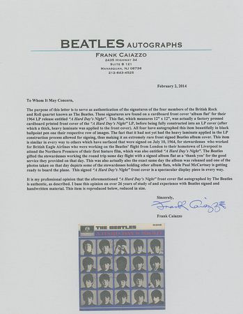 Lot #1071 Beatles Hard Day’s Night Signed Album - Image 7