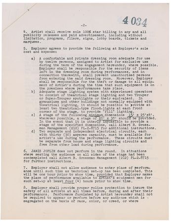 Lot #1074 Janis Joplin Signed Document - Image 5