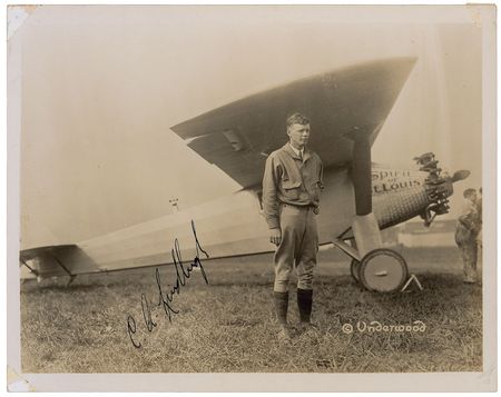 Lot #1049 Charles Lindbergh Signed Photograph - Image 1