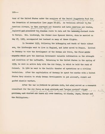 Lot #1048 Charles Lindbergh Typed Letter Signed - Image 5