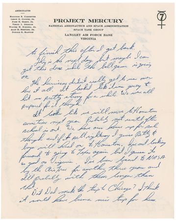 Lot #1050 Gus Grissom Autograph Letter Signed - Image 3