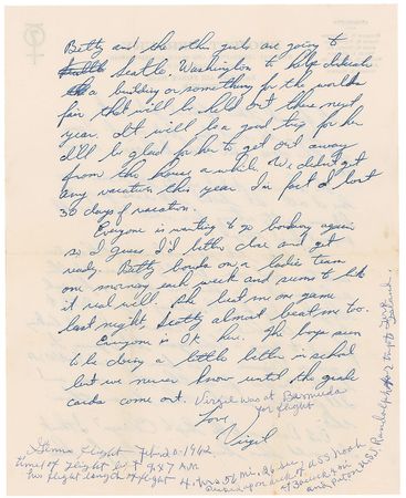 Lot #1050 Gus Grissom Autograph Letter Signed - Image 4