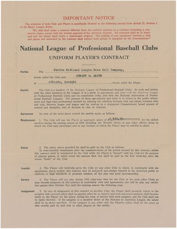 Lot #1077 Christy Mathewson Signed Document - Image 1