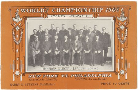 Lot #1075 Baseball World Series 1905 Program - Image 1