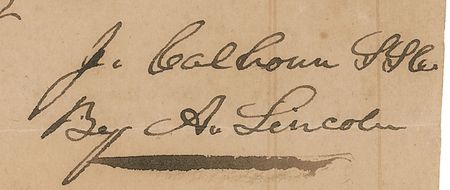 Lot #1020 Abraham Lincoln Autograph Document Signed - Image 2