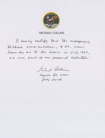Lot #1057  Apollo 11 Flown Robbins Medal - Image 5