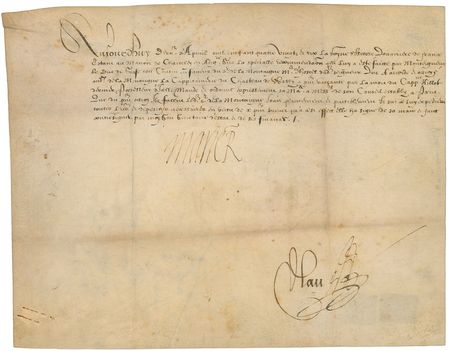 Lot #1002  Mary, Queen of Scots Signed Document