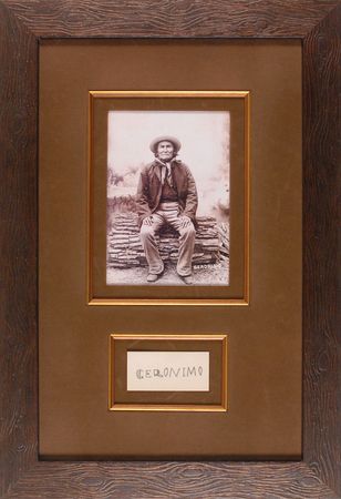 Lot #1027 Geronimo Signed Calling Card - Image 1