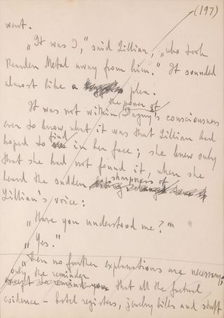 Lot #1060 Ayn Rand Original Manuscript Page from Atlas Shrugged - Image 2