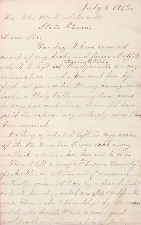 Lot #1038 Nicola Sacco and Bartolomeo Vanzetti Autograph Letters Signed - Image 2