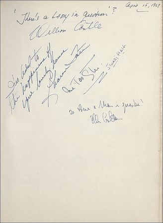 Lot #805 Brian Aherne’s Celebrity Guestbook: The Ahernes’ personal guestbook spanning decades, including James Whale, Sharon Tate, Boris Karloff, the Reagans, Rathbone, and Bruce - Image 2