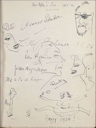 Lot #805 Brian Aherne’s Celebrity Guestbook: The Ahernes’ personal guestbook spanning decades, including James Whale, Sharon Tate, Boris Karloff, the Reagans, Rathbone, and Bruce - Image 4