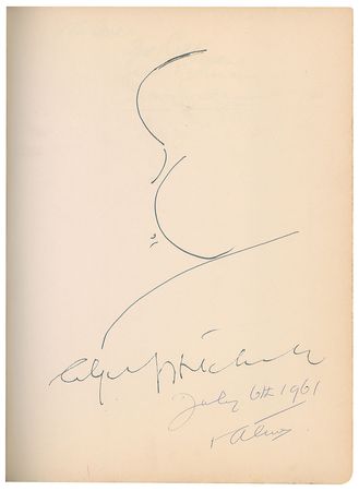 Lot #805 Brian Aherne’s Celebrity Guestbook: The Ahernes’ personal guestbook spanning decades, including James Whale, Sharon Tate, Boris Karloff, the Reagans, Rathbone, and Bruce - Image 8