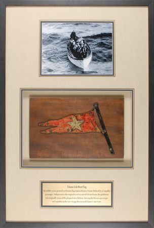 Lot #270 Titanic Lifeboat Flag: Unbelievably rare Titanic lifeboat flag removed by a Carpathia passenger before reaching port - Image 1