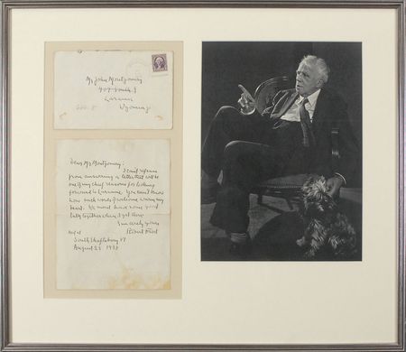 Lot #611 Robert Frost Handwritten Letter Signed - Image 1