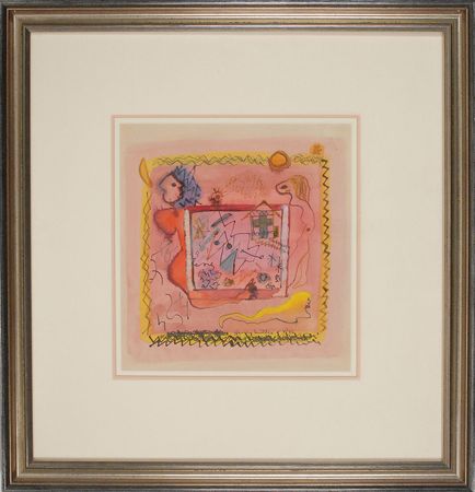 Lot #623 Henry Miller: Early and thought-provoking original Miller abstract painting - Image 1