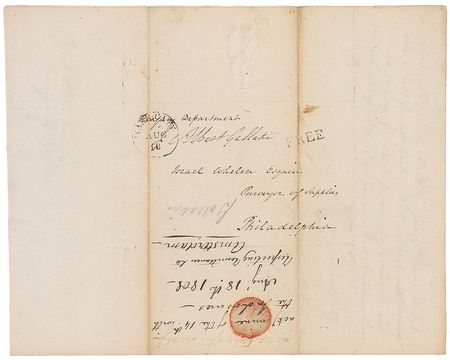 Lot #287 Albert Gallatin Signed Letter - Image 3
