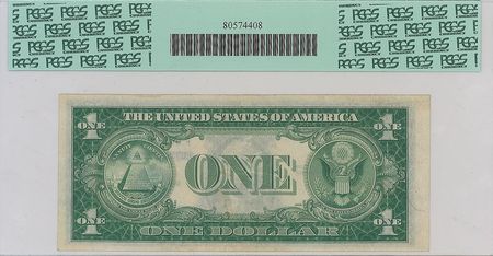 Lot #261 Silver Certificate: Desirable 1935 ‘solid-numbered’ silver certificate - Image 2