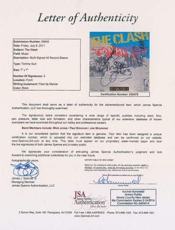 Lot #704 The Clash 45 RPM Record Sleeve - Image 2