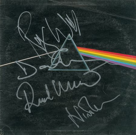 Lot #720 Pink Floyd: All four members sign their masterpiece, The Dark Side of the Moon - Image 1