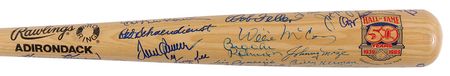 Lot #911 Baseball Hall of Famers Baseball Bat - Image 1