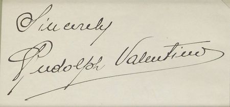 Lot #849 Rudolph Valentino Signature - Image 2