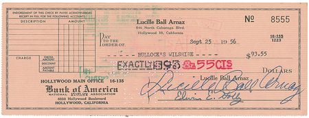 Lot #858 Lucille Ball and Desi Arnaz Checks - Image 1
