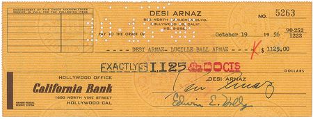 Lot #858 Lucille Ball and Desi Arnaz Checks - Image 2