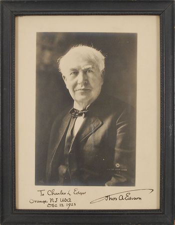 Lot #197 Thomas Edison Signed Photograph - Image 2