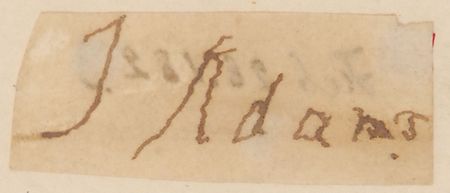 Lot #3 John Adams Signature