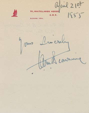 Lot #332 Frederick Browning and Henry Ruthven Moore Signatures - Image 1