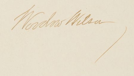 Lot #70 Woodrow Wilson Signed Document - Image 2