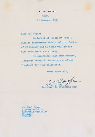 Lot #313 Syngman Rhee Signature - Image 3