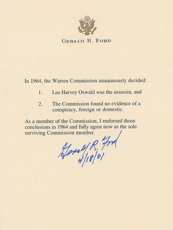 Lot #149 Gerald Ford Souvenir Typescript - Image 1