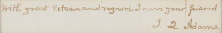 Lot #14 John Quincy Adams Signature - Image 2