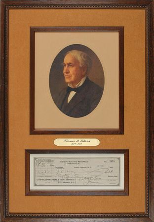 Lot #198 Thomas Edison Check - Image 1
