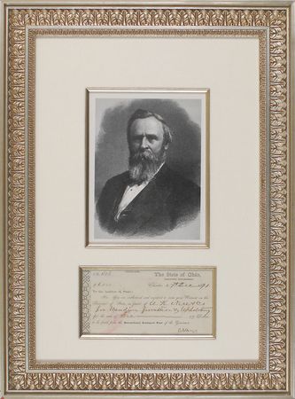Lot #51 Rutherford B. Hayes Signed Document - Image 1