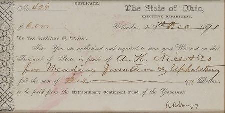 Lot #51 Rutherford B. Hayes Signed Document - Image 2
