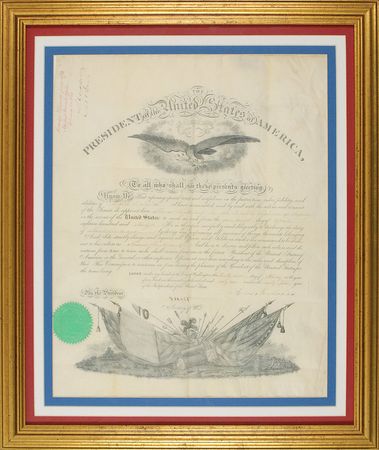 Lot #36 James Buchanan: Scarce late-term commission for an officer who would later serve with distinction in the Peninsular Campaign - Image 1