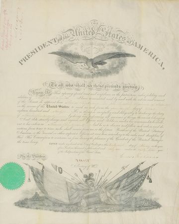 Lot #36 James Buchanan: Scarce late-term commission for an officer who would later serve with distinction in the Peninsular Campaign - Image 2