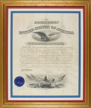 Lot #56 Grover Cleveland Signed Document - Image 1