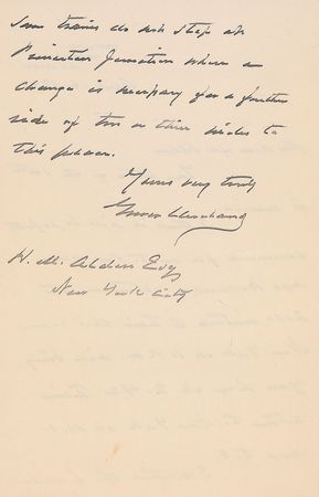 Lot #117 Grover Cleveland Handwritten Letter Signed - Image 2
