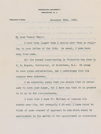 Lot #125 Woodrow Wilson Typed Letter Signed - Image 1