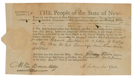 Lot #21 Martin Van Buren Signed Document