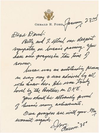 Lot #150 Gerald Ford Handwritten Letter Signed - Image 1