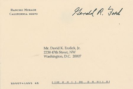 Lot #150 Gerald Ford Handwritten Letter Signed - Image 2