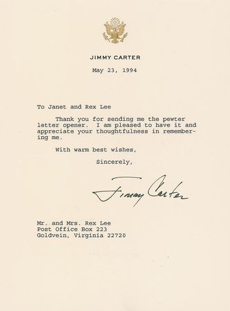 Lot #155 Jimmy Carter Typed Letter Signed - Image 1