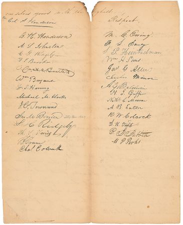 Lot #352 Albert Sidney Johnston and the West Point Class of 1826: Extraordinary West Point letter of recommendation signed by the class of 1826 - Image 2